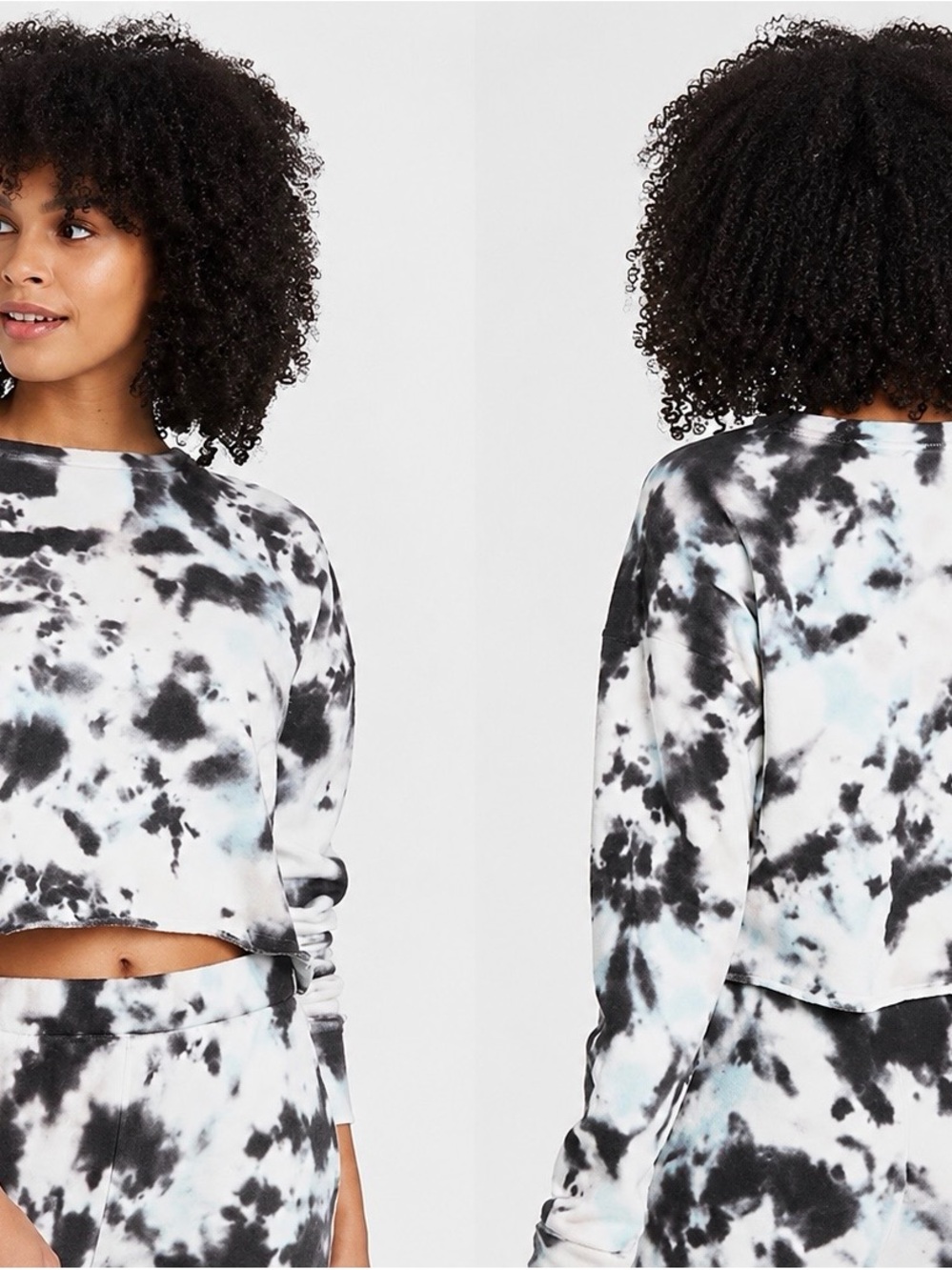 Tie-Dye Fleece Long Sleeve + Shorts Set